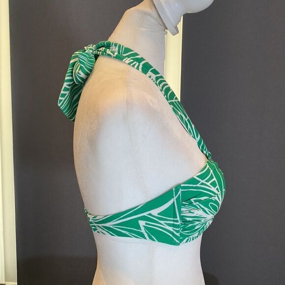 Women’s Tabitha Brown Linear Floral Print Halter Neck Bikini Top XS (0-2) NWT - Picture 4 of 9